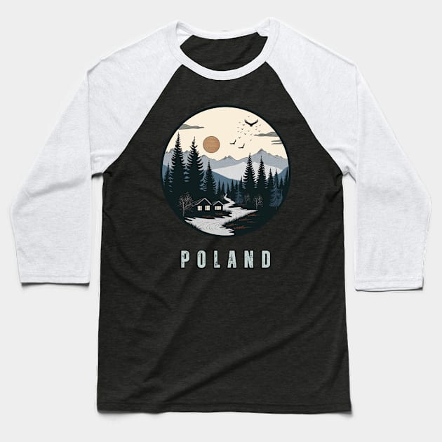 Poland Baseball T-Shirt by Mary_Momerwids